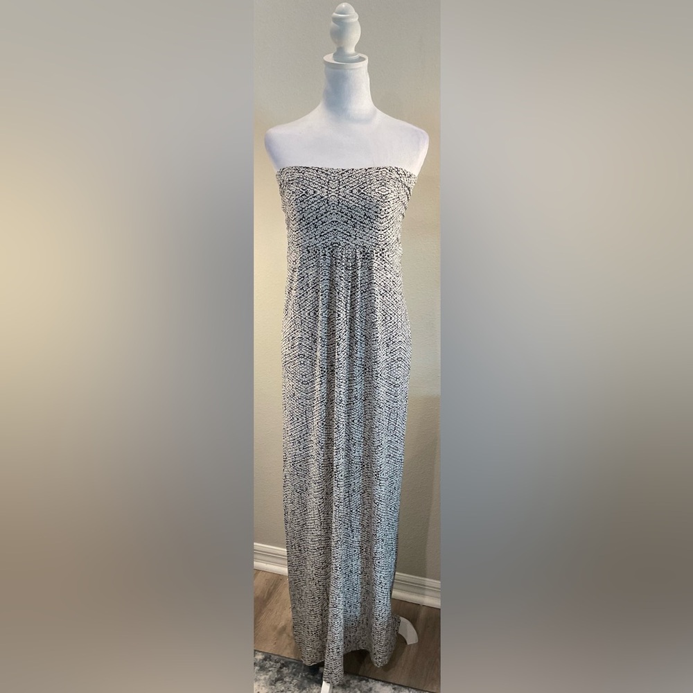 NWT Ann Taylor Strapless Maxi Abstract Dress